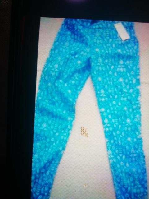 ュにクろプリんトレぎンすパンっLブルー系 < 女性ファッション  ュにクろプリんトレぎンすパンっLブルー系  < 女性ファッションの