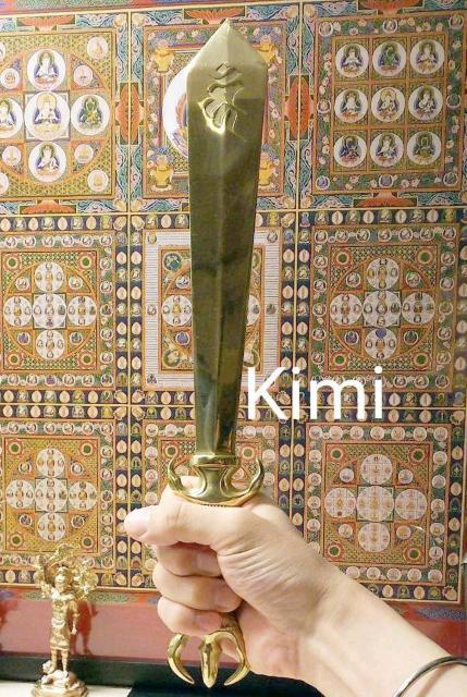 【希少】【数量限定】佳品 仏教美術 密教法具 三鈷剣 不動明 < インテリア/ライフ  【希少】【数量限定】佳品 仏教美術 密教法具 三鈷剣 不動明 < インテリア/ライフの