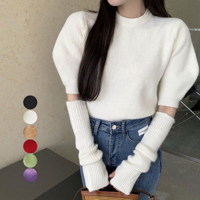 送料無料 新品 アームウォーマー ニットトップス 韓国風 < 女性ファッション  送料無料 新品 アームウォーマー ニットトップス 韓国風  < 女性ファッションの