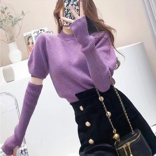 送料無料 新品 アームウォーマー ニットトップス 韓国風 < 女性ファッション  送料無料 新品 アームウォーマー ニットトップス 韓国風 < 女性ファッションの