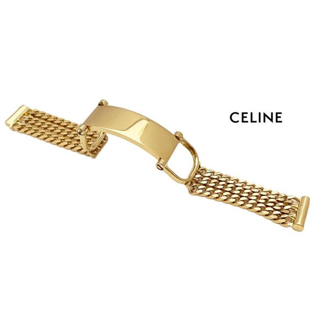 新品セリーヌCELINE プレート&チェーン ブレスレット ゴー < 女性アクセサリー/時計 新品セリーヌCELINE プレート&チェーン ブレスレット ゴー < 女性アクセサリー/時計の
