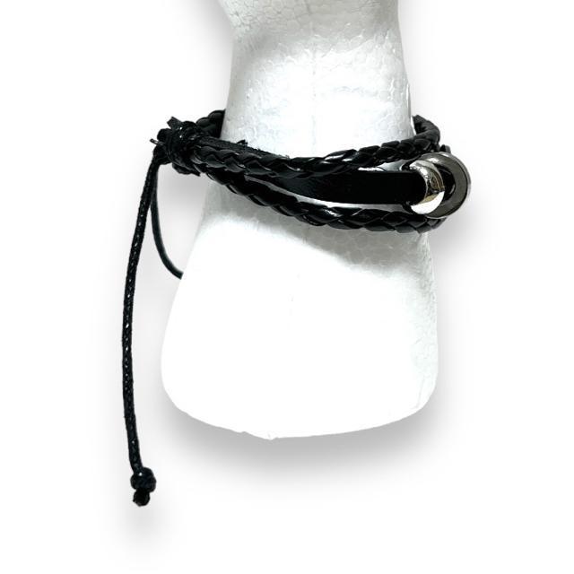 【新品】レザー調3連ブレスレット/インフィニティ < 男性アクセサリー/時計  【新品】レザー調3連ブレスレット/インフィニティ < 男性アクセサリー/時計の