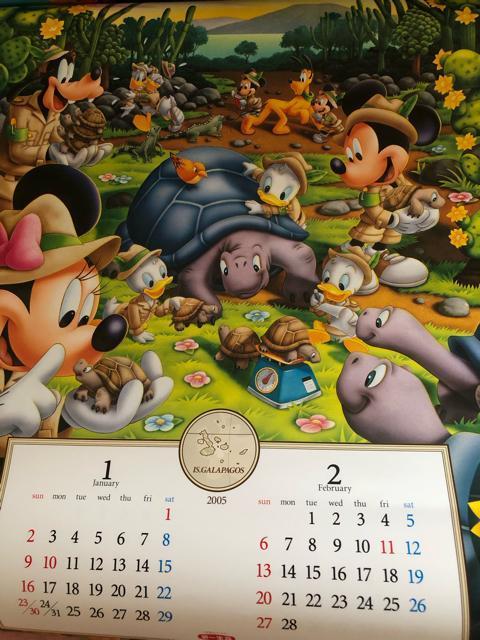 ディズニー カレンダー 2005年 壁掛け 大判 7枚綴り < アニメ/コミック/キャラクター  ディズニー カレンダー 2005年 壁掛け 大判 7枚綴り < アニメ/コミック/キャラクターの