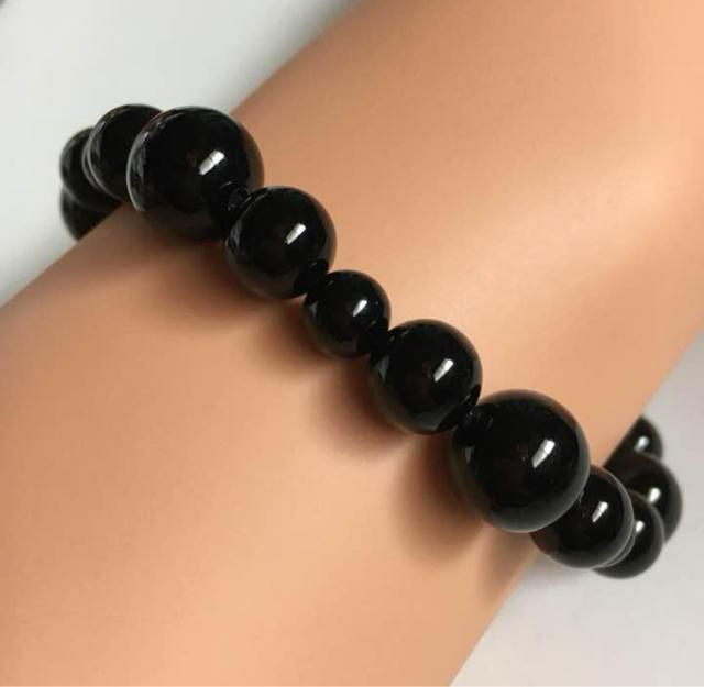 天然石オニキス ブレスレット/内径 約18cm < 男性アクセサリー/時計  天然石オニキス ブレスレット/内径 約18cm  < 男性アクセサリー/時計の