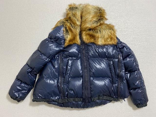 美品 sacai サカイ ダウンジャケット サイズ1 ネイビー < ブランド  美品 sacai サカイ ダウンジャケット サイズ1 ネイビー  < ブランドの