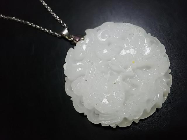 天然石★ミャンマー翡翠 特大(鳳凰&青龍彫り)ペンダント < 女性アクセサリー/時計 天然石★ミャンマー翡翠 特大(鳳凰&青龍彫り)ペンダント < 女性アクセサリー/時計の