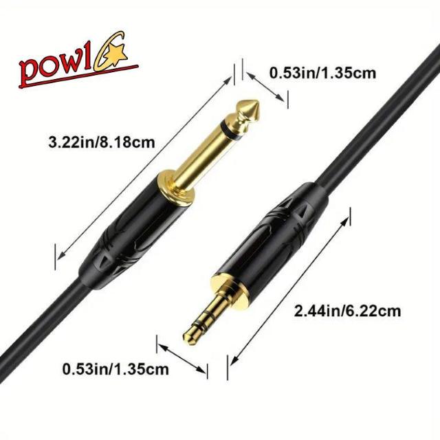 3.5mmから6.5mmオーディオケーブルモノラル二芯二重シールド6.35mm < 家電/AV 3.5mmから6.5mmオーディオケーブルモノラル二芯二重シールド6.35mm < 家電/AVの