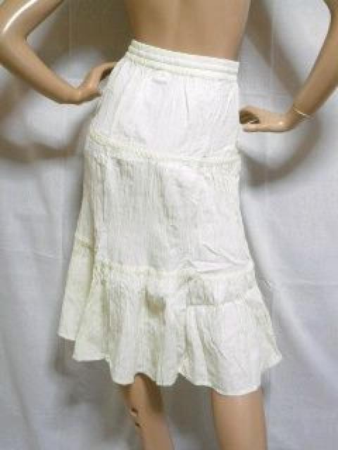 《New》ナチュラル★裾.刺繍・レース切替*ロングスカート<アイボリーL> < 女性ファッション  《New》ナチュラル★裾.刺繍・レース切替*ロングスカート<アイボリーL> < 女性ファッションの