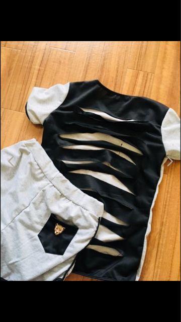 新品★お部屋着にも(^^)セットアップ★背中クラッシュ★ < 女性ファッション  新品★お部屋着にも(^^)セットアップ★背中クラッシュ★ < 女性ファッションの