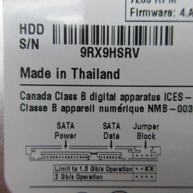 Seagate Barracuda 7200.10 RoHS SERIAL ATA 160GB HDD S/N 9RX9 < PC本体/周辺機器  Seagate Barracuda 7200.10 RoHS SERIAL ATA 160GB HDD S/N 9RX9 < PC本体/周辺機器の