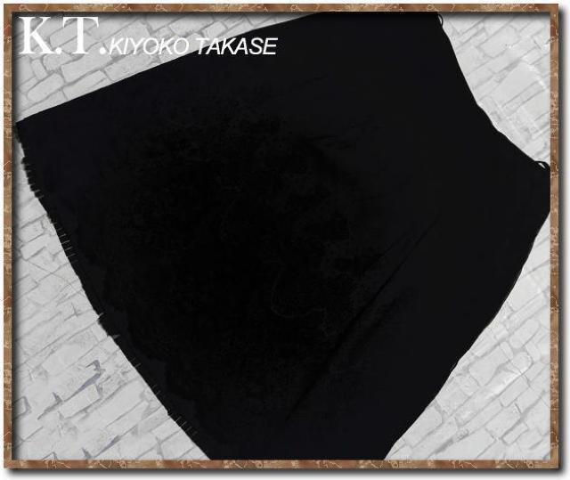K.T キヨコ タカセ フロッキーシルクシフォンスカート 黒 < 女性ファッション K.T キヨコ タカセ フロッキーシルクシフォンスカート 黒 < 女性ファッションの