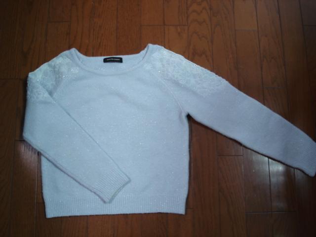 ★クイーンズコート 肩刺繍デザイン上品ラメ入りニット★超激安! < ブランド ★クイーンズコート 肩刺繍デザイン上品ラメ入りニット★超激安! < ブランドの