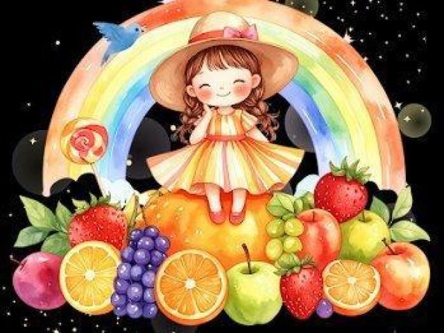 オープンエンド ヘヴィーウェイト Tシャツ虹 フルーツ 女の子 < 女性ファッション オープンエンド ヘヴィーウェイト Tシャツ虹 フルーツ 女の子 < 女性ファッションの