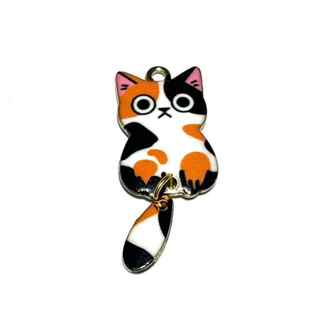 5227 しっぽが揺れる猫ちゃん ミケ1個 金属パーツ アクセサリーチャーム ハンドメイド材料 ネコねこ < ペット/手芸/園芸 5227 しっぽが揺れる猫ちゃん ミケ1個 金属パーツ アクセサリーチャーム ハンドメイド材料 ネコねこ < ペット/手芸/園芸の