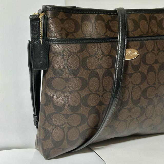 COACH �R�[�` �V�O�l�`���[ �t�@�C���o�b�O �V�����_�[�o�b�O F34938 PVC ���U�[ �u���E�� �u���b�N ���f�B�[�X �� �u�����h�� 