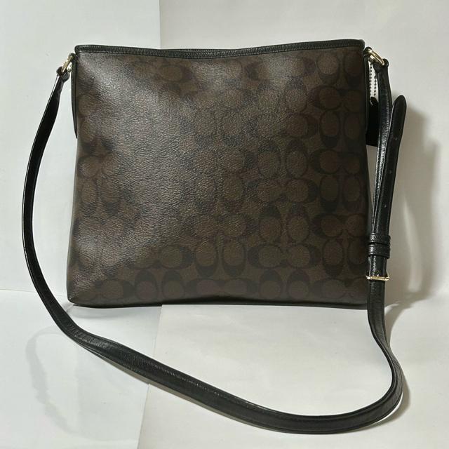 COACH �R�[�` �V�O�l�`���[ �t�@�C���o�b�O �V�����_�[�o�b�O F34938 PVC ���U�[ �u���E�� �u���b�N ���f�B�[�X �� �u�����h�� 
