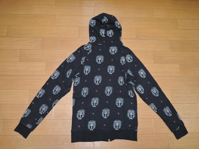 クライミーCRIMIE スウェット ジップパーカー S黒クロス柄ドット < ブランド  クライミーCRIMIE スウェット ジップパーカー S黒クロス柄ドット < ブランドの