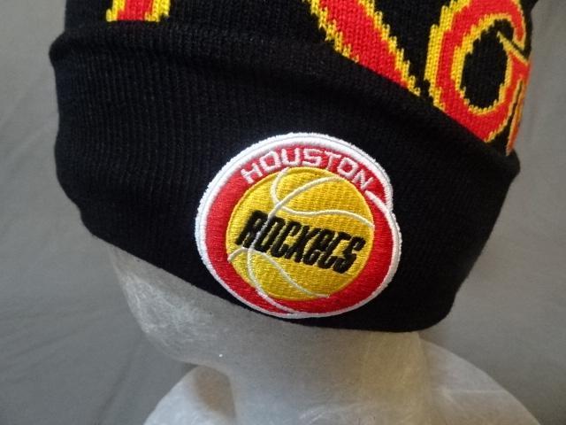 【Mitchell & Ness】製  NBA【HOUSTON ROCKETS】ロゴ刺繍ワッペン付 ニットキャップ < 男性ファッション  【Mitchell & Ness】製  NBA【HOUSTON ROCKETS】ロゴ刺繍ワッペン付 ニットキャップ < 男性ファッションの
