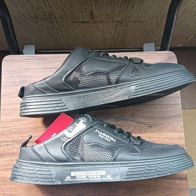 新品 26cm メンズ スニーカー サボシューズ 靴 ブラック カジュアル < 男性ファッション  新品 26cm メンズ スニーカー サボシューズ 靴 ブラック カジュアル < 男性ファッションの