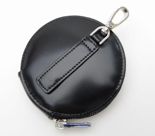 PRADA プラダ レザー ラウンドコインケース ブラック 三角プレート<USED>【送料無料】 < ブランド  PRADA プラダ レザー ラウンドコインケース ブラック 三角プレート<USED>【送料無料】 < ブランドの