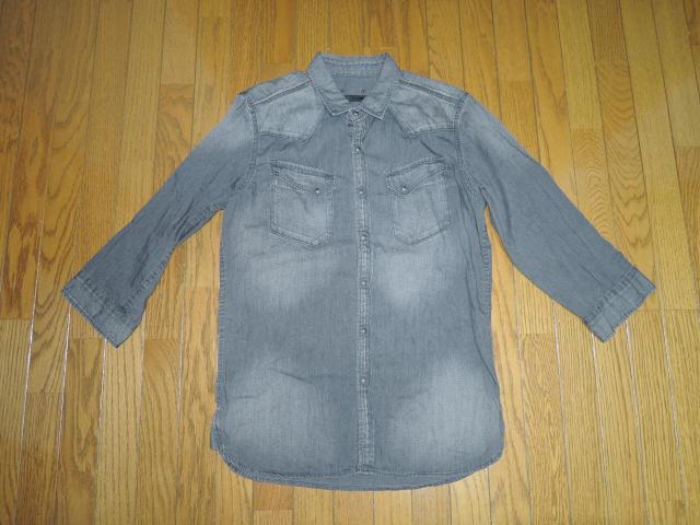 SOPHNET. ソフネット 7分丈 ウエスタン デニムシャツ M 黒 ブラック インディゴ染め 製品加工DENIM SHIRTS < ブランド  SOPHNET. ソフネット 7分丈 ウエスタン デニムシャツ M 黒 ブラック インディゴ染め 製品加工DENIM SHIRTS  < ブランドの
