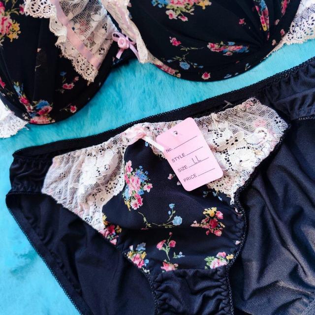 フラワー柄シフォンがエロカワッ。。F85×LL。。ブラジャー&ショーツセット。。グラマー大きいサイズ フラワー清純姫ちゃん。。。 < 女性ファッション  フラワー柄シフォンがエロカワッ。。F85×LL。。ブラジャー&ショーツセット。。グラマー大きいサイズ フラワー清純姫ちゃん。。。 < 女性ファッションの