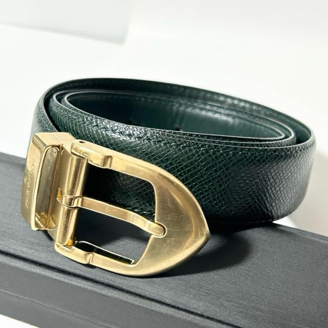 LOUIS VUITTON ルイヴィトン ベルト M6845 タイガ サンチュールクラシック グリーン メンズ < ブランド LOUIS VUITTON ルイヴィトン ベルト M6845 タイガ サンチュールクラシック グリーン メンズ < ブランドの