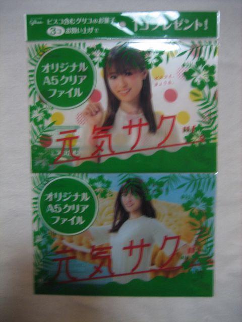 深田恭子 オリジナルA5クリアファイル全2種セット  グリコ イオン < タレントグッズ  深田恭子 オリジナルA5クリアファイル全2種セット  グリコ イオン  < タレントグッズの