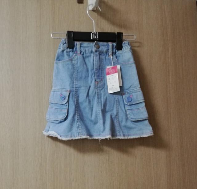 未使用品 100p  タグ付きデニムスカート < キッズ/ベビー  未使用品 100p  タグ付きデニムスカート  < キッズ/ベビーの