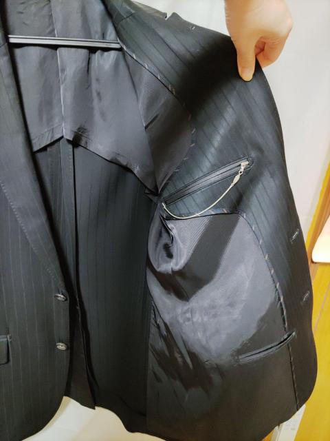 ※アルチザン「黒のストライプジャケット」Mサイズ < 男性ファッション  ※アルチザン「黒のストライプジャケット」Mサイズ < 男性ファッションの