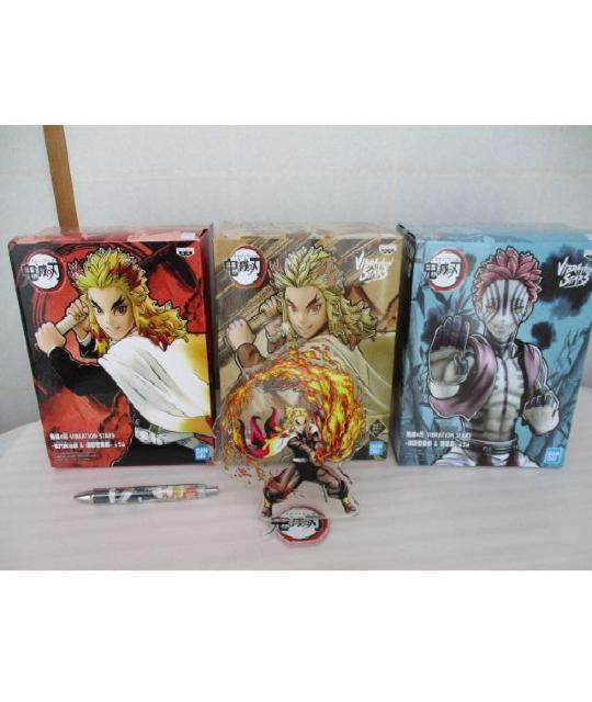 鬼滅の刃 煉獄杏寿郎プライズフィギュアと猗窩座プライズフィギュアとレアなアクリルスタンドとレアなキャラクターボールペン等計5点 < アニメ/コミック/キャラクター  鬼滅の刃 煉獄杏寿郎プライズフィギュアと猗窩座プライズフィギュアとレアなアクリルスタンドとレアなキャラクターボールペン等計5点  < アニメ/コミック/キャラクターの