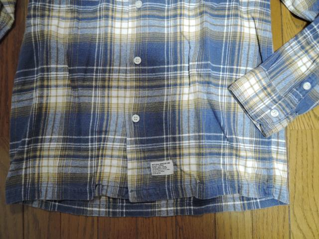 WTAPS ダブルタップス VATOS チェックシャツ S 青系 長袖 < ブランド  WTAPS ダブルタップス VATOS チェックシャツ S 青系 長袖 < ブランドの