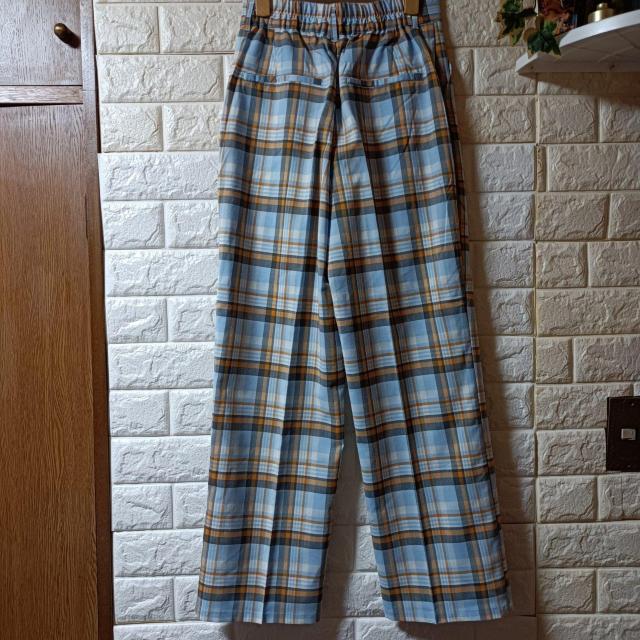 earthMusic&ecology★新品★マドラスチェックパンツ/S < ブランド  earthMusic&ecology★新品★マドラスチェックパンツ/S < ブランドの