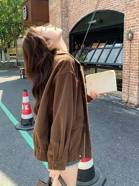 超お買い得2890円★レディースコーデュロイジャケット オーバーサイズHライン リラックスフィット 日本サイズM ブラウン < 女性ファッション 超お買い得2890円★レディースコーデュロイジャケット オーバーサイズHライン リラックスフィット 日本サイズM ブラウン < 女性ファッションの