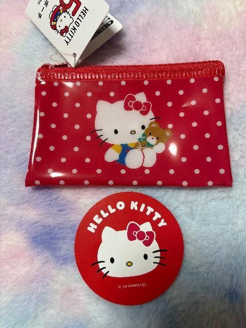 サンリオ★キティ50周年フラットポーチ★ステッカーシール付き < おもちゃ サンリオ★キティ50周年フラットポーチ★ステッカーシール付き < おもちゃの