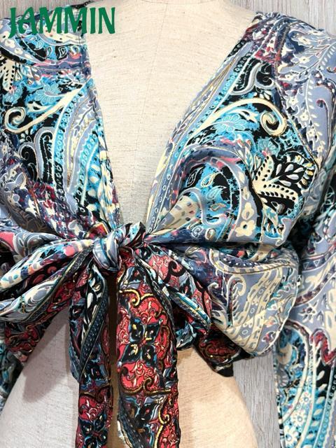 ペーズリー柄フレア袖ボレロ アジアン チョリ ヒッピー 衣装 エスニック < 女性ファッション ペーズリー柄フレア袖ボレロ アジアン チョリ ヒッピー 衣装 エスニック < 女性ファッションの