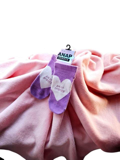 ☆~ANAP sports~☆BiGハート英字ロゴ輝ラメ入りスニーカーソックス*くるぶし丈*ラベンダー☆24cmまで < ブランド ☆~ANAP sports~☆BiGハート英字ロゴ輝ラメ入りスニーカーソックス*くるぶし丈*ラベンダー☆24cmまで < ブランドの