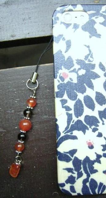 カーネリアンxスモーキークォーツストラップ*1 < 家電/AV カーネリアンxスモーキークォーツストラップ*1 < 家電/AVの