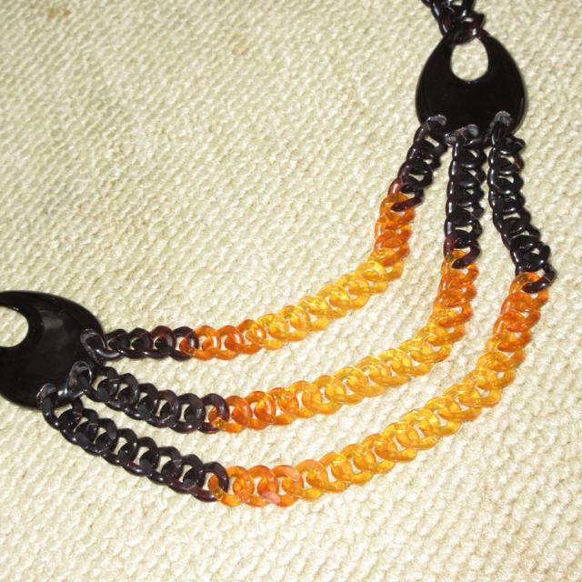 三連*亀甲製ネックレス*ゴージャス(ブラック系) < 女性アクセサリー/時計 三連*亀甲製ネックレス*ゴージャス(ブラック系) < 女性アクセサリー/時計の