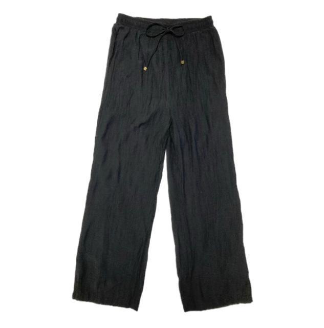 (ゴム)naturalcouture◎シワ加工パンツ◎黒◎新品 < ブランド (ゴム)naturalcouture◎シワ加工パンツ◎黒◎新品 < ブランドの