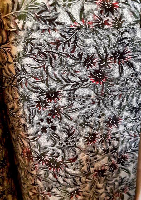 着物 グレー 灰色 花柄 和服 きもの 呉服 < 女性ファッション  着物 グレー 灰色 花柄 和服 きもの 呉服 < 女性ファッションの