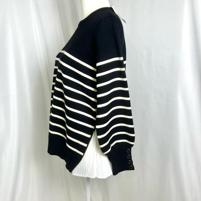 【新品未使用タグ付き】ANNA LUNA アンナルナ size L セーター レーヨン50%混 サイドプリーツ ボーダー < 女性ファッション  【新品未使用タグ付き】ANNA LUNA アンナルナ size L セーター レーヨン50%混 サイドプリーツ ボーダー < 女性ファッションの