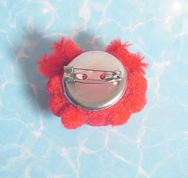 ハンドメイド♪ポンポンフェイスブローチ★海・水辺の生き物ver★カニ < ペット/手芸/園芸 ハンドメイド♪ポンポンフェイスブローチ★海・水辺の生き物ver★カニ < ペット/手芸/園芸の