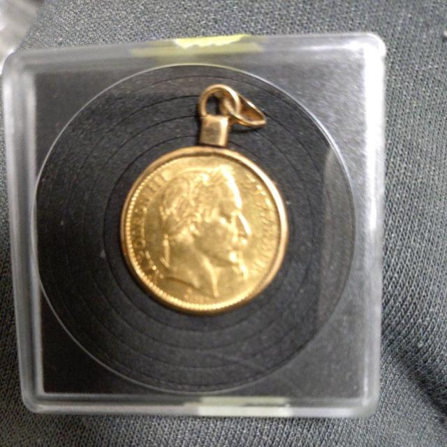 アンティーク金貨 1866年ナポレオン三世 20フラン金貨【K18金具付きペンダント仕様】 < ホビー アンティーク金貨 1866年ナポレオン三世 20フラン金貨【K18金具付きペンダント仕様】 < ホビーの
