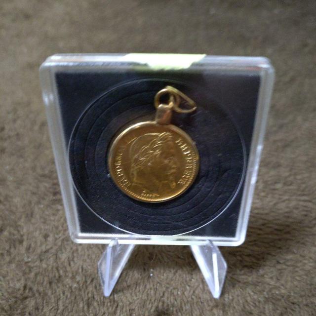 アンティーク金貨 1866年ナポレオン三世 20フラン金貨【K18金具付きペンダント仕様】 < ホビー アンティーク金貨 1866年ナポレオン三世 20フラン金貨【K18金具付きペンダント仕様】 < ホビーの