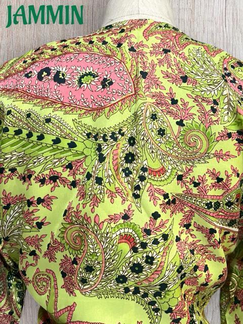 ペーズリー植物柄フレア袖ボレロ チョリ アジアン エスニック 衣装 < 女性ファッション ペーズリー植物柄フレア袖ボレロ チョリ アジアン エスニック 衣装 < 女性ファッションの