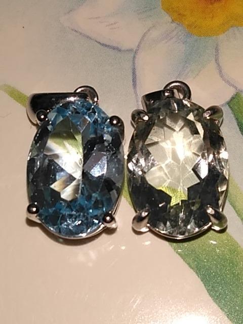 宝石質天然石ペンダントトップ★セット売り ブルトパ&グリーンアメジスト < 女性アクセサリー/時計 宝石質天然石ペンダントトップ★セット売り ブルトパ&グリーンアメジスト < 女性アクセサリー/時計の