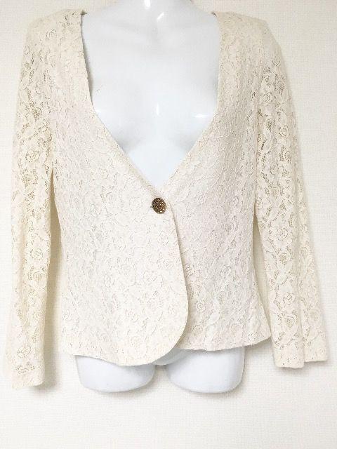 MURUA白フラワーレースシースルージャケットホワイトムルーア < ブランド MURUA白フラワーレースシースルージャケットホワイトムルーア < ブランドの