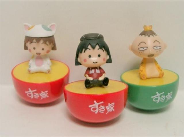 ◎現状品◆すき家<ちびまる子ちゃん ゆらゆら起き上がり>3体 < アニメ/コミック/キャラクター  ◎現状品◆すき家<ちびまる子ちゃん ゆらゆら起き上がり>3体  < アニメ/コミック/キャラクターの