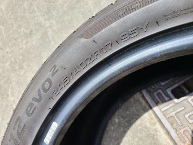 ☆  245/40R17   ハンコック HANKOOK  VENTUS  V12  EVO2     2本 used品 < 自動車/バイク ☆  245/40R17   ハンコック HANKOOK  VENTUS  V12  EVO2     2本 used品 < 自動車/バイク